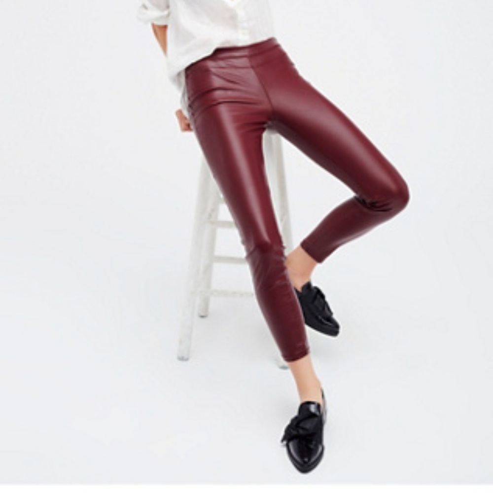 Free People Vegan Leather Pants - Picture 1 of 7